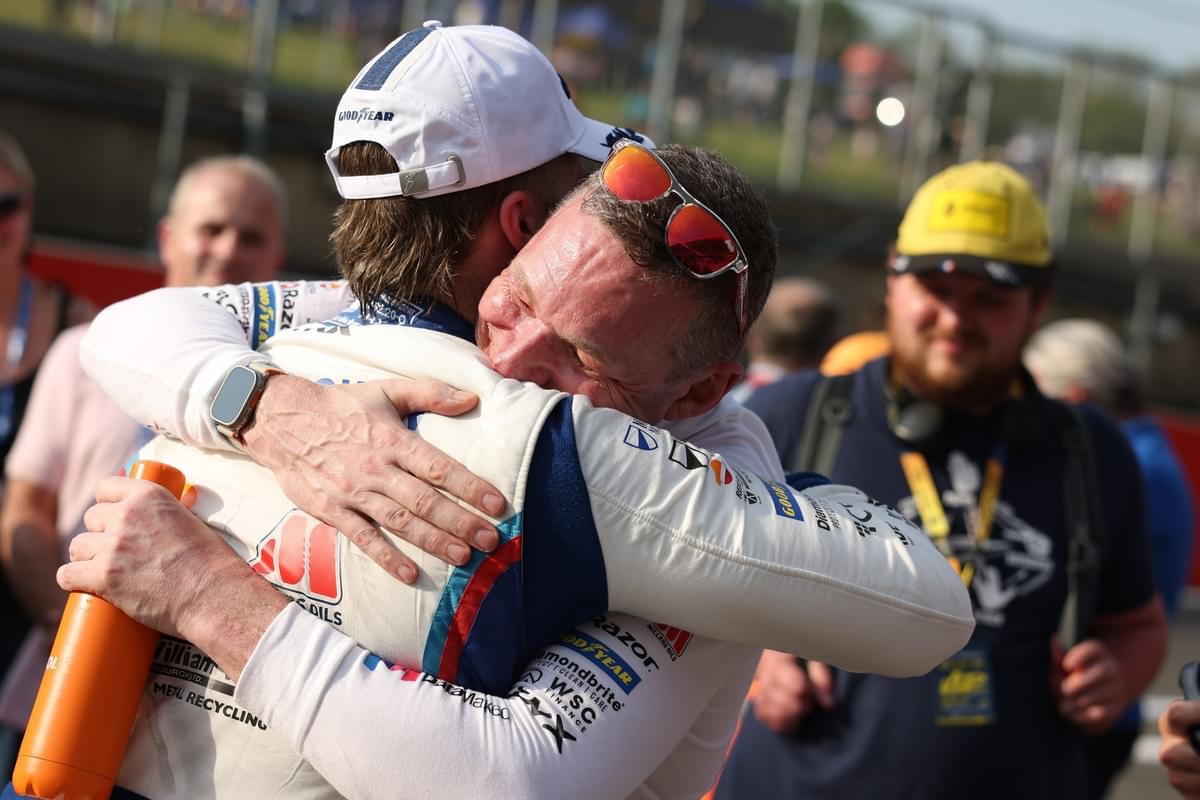 Post-race celebration